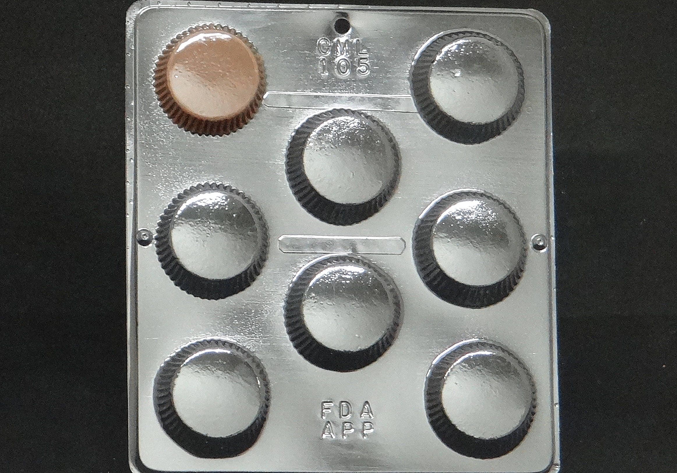 Large Peanut Butter Cup Candy Mold for Chocolate Candy Making