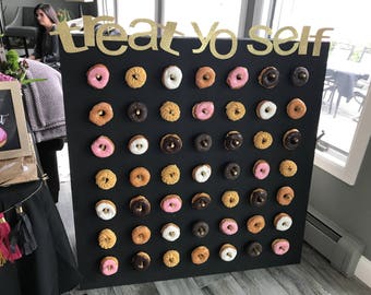treat yo self banner - wedding banner - dessert table banner - treat yo self sign - donut bar sign - donut bar banner - wedding donut stand