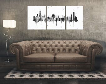 Chicago Wall Art chicago panel art | etsy Chicago Wall Art chicago panel art | etsy