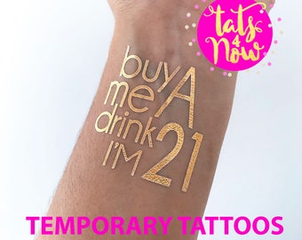 21st birthday party tattoo, finally 21, buy me a drink I'm 21, twenty one, finally legal, 21st birthday gift for her, birthday gift for her