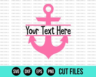 Anchor SVG - Anchor Monogram SVG - SVG Files - Cricut Files - Silhouette Files - Wood Sign Design - Cuttable Files - Clip Art