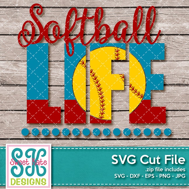 Softball Life SVG dxf EPS png JPG htv Heat Transfer Vinyl