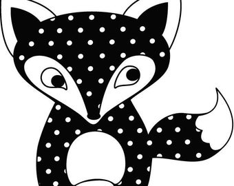 Wooden - little Fox scrapbooking stamp