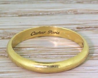 CARTIER 18k Yellow Gold Wedding Band, circa 1970