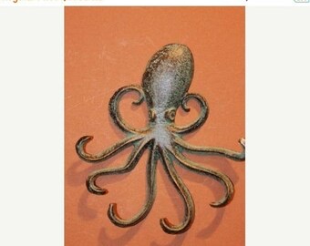 10% OFF 1), Octopus,BL, octopus wall hook, cast iron wall hook, free shipping, octopus key hook, octopus, jewelry hook,scarf hook,necklace
