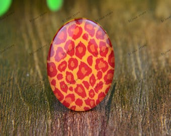 Set of 2 oval 18x25mm B851213 glass Cabochons