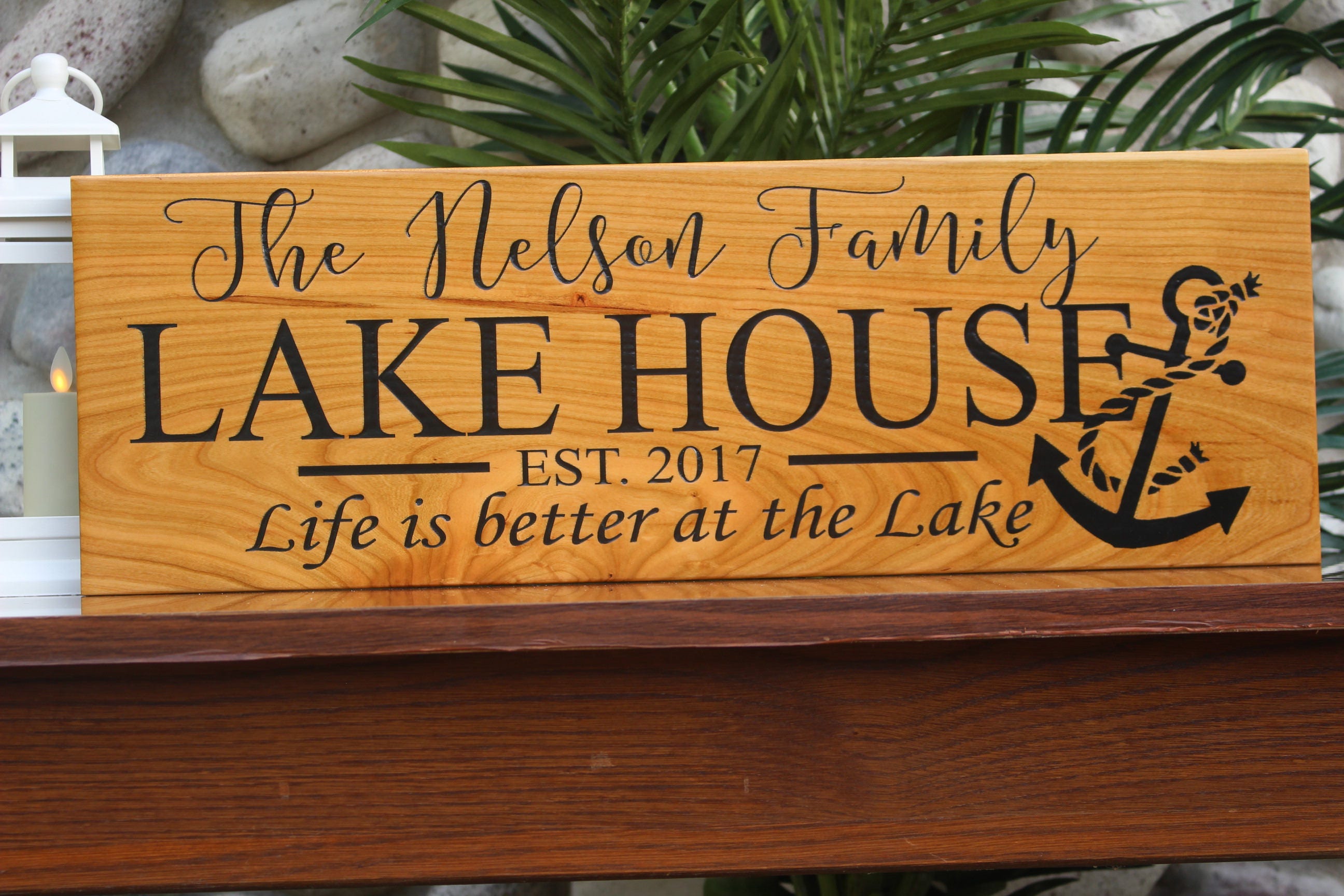 Personalized lake house signcottagecustom lake house signdecor cabin