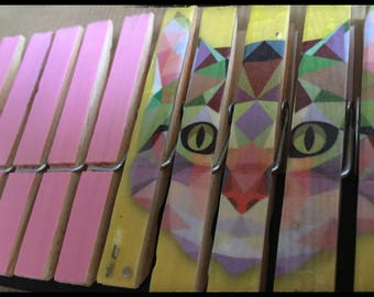 Set of 10 clothespins fantasy, standard (CAT REF.)