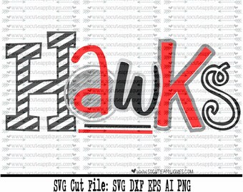 Hawks SVG, Cut file, Cheer svg, School spirit, socuteappliques, SvG Sayings, football svg, football sister svg, football mom svg