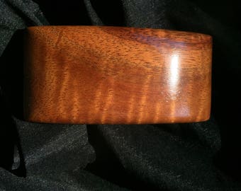 Handcrafted Hawaiian Curly Koa Wood Barrette Made In Hawaii