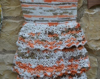 crocheted dress is cotton and viscose