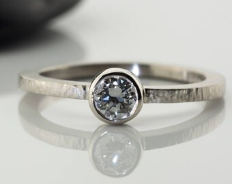 Stacking Diamond ring, Diamond engagement ring, brilliant cut diamond ring, 14K gold stacking diamond ring, engagement diamond 14K gold ring