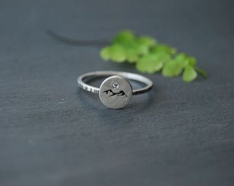 Mountain Ring, Nature Jewelry, Canadian Jewelry, Wilderness Jewelry, Silver Mountain Ring, Simple Nature Jewelry, Mountain Jewelry