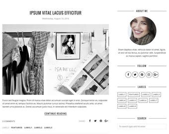 Blogger Template Responsive, Blogger Theme, Premade Blogger Templates, Blogspot Template Minimal, Blogger Blog - Viviana