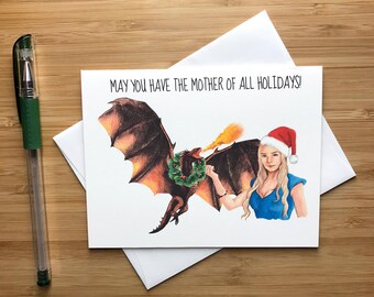 Game of Thrones Christmas Card, Daenerys Targaryen, Christmas Card Box Set, Jon Snow, Game of Thrones Christmas Present, Happy Holidays