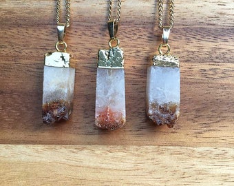 Citrine Pendant Citrine Necklace Dark Citrine Jewellery Crystal Pendant Gemstone Pendant Handmade Gift Gift For Her Womens Pendant HMP35