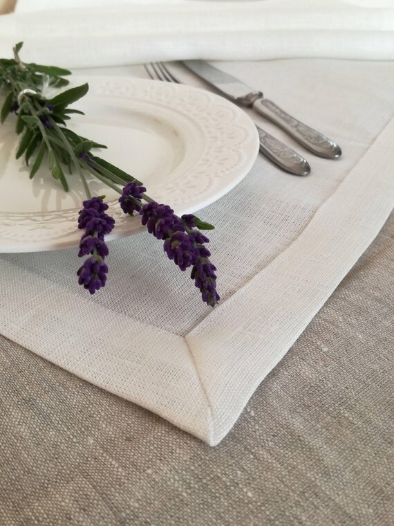 White Linen Table Runner Natural Linen Table Runner
