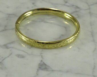 Mid Century Gold Filled Bangle Bracelet
