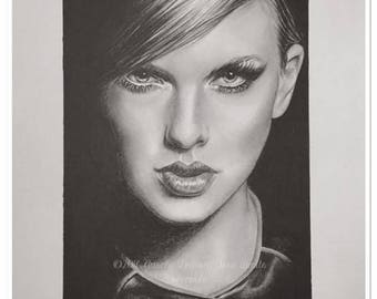 pencil portrait graphite "Taylor Swift"