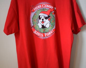 here comes santa paws shirt