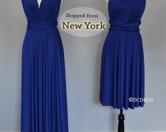 Royal Blue Bridesmaid dress, infinity dress, convertible dress, maternity gown, prom dress, multiway dress, party dress