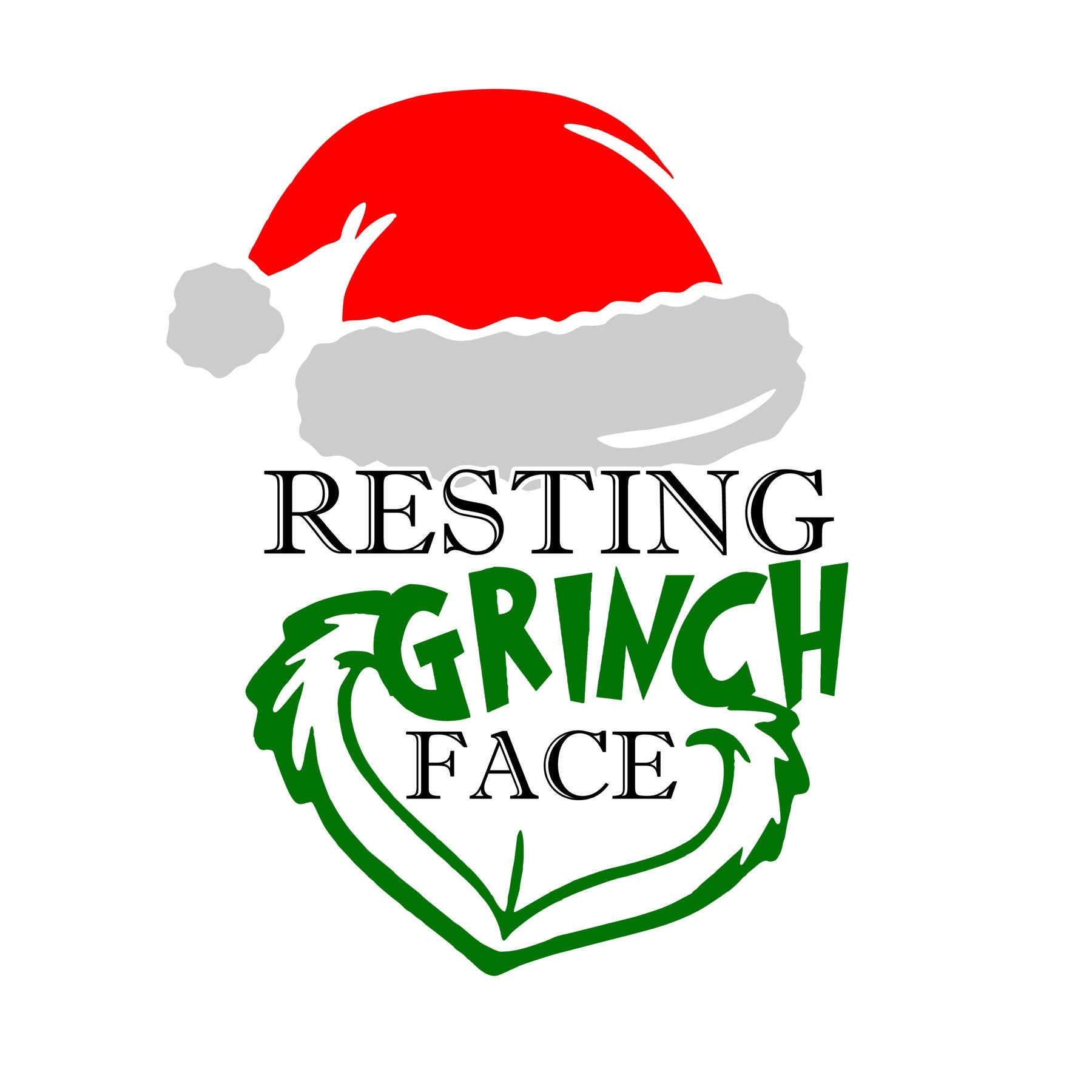 Resting Grinch Face SVG File Christmas SVG The Grinch SVG