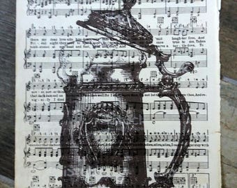 Vintage sheet music art