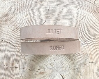 Personalised Leather Bracelet Custom Leather Cuff Engraved Leather Bracelet Anniversary Gifts Brown Leather Wristband Tan Leather Bracelet