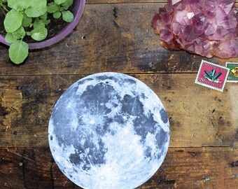 Full Moon Sticker Decal - Waterproof Car Decal - Laptop, Water Bottle & Phone Sticker - Astrology Sticker - Vinyl Sticker Decal