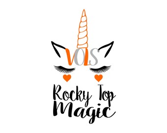 Tennessee-Vols-Volunteers-Unicorn-Rocky Top-Instant Download-Printable-SVG Files-Digital Download-Silhouette-Cut File-Cricut- Scrapbooking