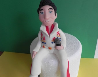 Elvis inspired edible cake topper
