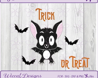 Halloween svg, cute bat svg, kids svg, bat svg, scanncut, halloween svg file, trick or treat, dxf cut file, halloween dxf, funny bat svg