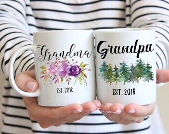Grandparents Mug, Pregnancy Reveal To Grandparents, Pregnancy Announcement Grandparents, New Grandparents Gift, Custom Mugs, Future Grandma