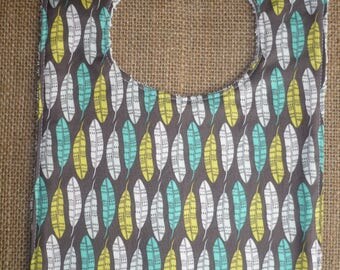 Handmade Toddler Food Bib - Leaves