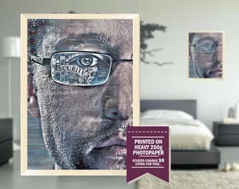 Snowden Print Custom Fan Art Movie Poster Digital Drawing Design Posters Snowden Print Custom Fan Art Movie Poster Digital Drawing Design Posters