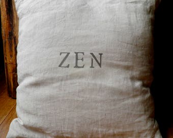 Zen 100% linen cushion