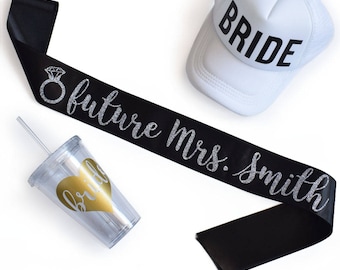 Personalised Future Mrs. Sash | Custom Made | Hen Party | Bridal Shower Gift