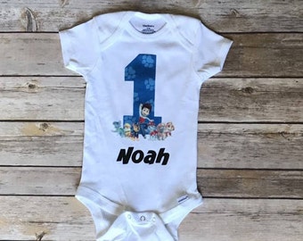 Paw Patrol First Birthday Onesie or Shirt, Birthday Onesie, Paw Patrol Onesie, Paw Patrol Birthday, Paw Patrol Shirt