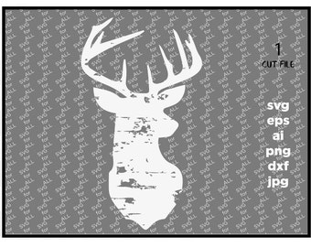 Deer svg, grunge svg, Fall svg, SVG, thanksgiving svg, Winter SVG, Buck, Digital Download, clip art, commercial use, distressed, dxf, eps