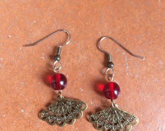 Boucles d'oreilles éventail