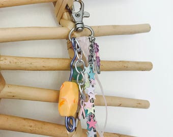 Key ring / pastel bag charm