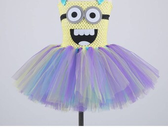 Minion Costume - Girls Halloween Costume - Tutu Costume - Minion Halloween Costume - Tutu Dress Costume - Minion Birthday - Tutu Dress