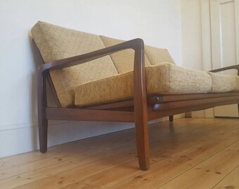 Mid Century Vintage Retro Teak/Afrormosia Sofa Daybed Toothill