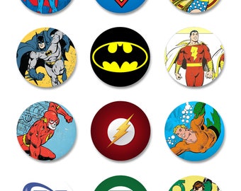 Superhero button | Etsy