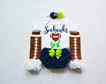 seattle seahawks baby girl outfit - baby girl seahawks outfit - girls seahawks football outfit - seahawks baby gift - seahawks football baby