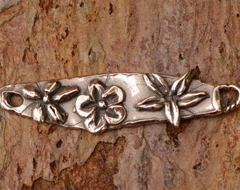 Flower Bar Link in Sterling Silver, LL-683, S/1