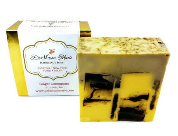 SOAP Ginger Lemongrass Soap, Handmade Soap. Vegan Soap, Soap Gift, Christmas Gift, Soap Favors, Christmas Soap, Wedding Favors, Natural Soap
