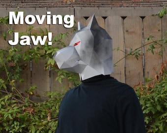 Make Your Own Paper Wolf Mask with Moving Jaw! - Halloween Mask | DIY Paper Mask | DIY Mask | Werewolf Mask | Animal Mask