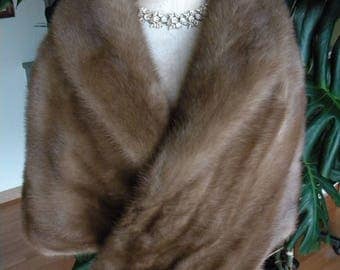 Thick and lush real mink fur stole / cape / wrap / wedding