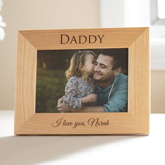 Personalized Dad Picture Frame Engraved Dad Picture Frame